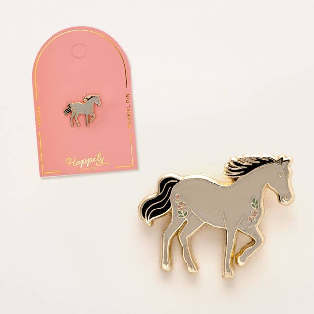 Happily Plants - Horse Pin, Horse Gifts, Cowgirl accessories