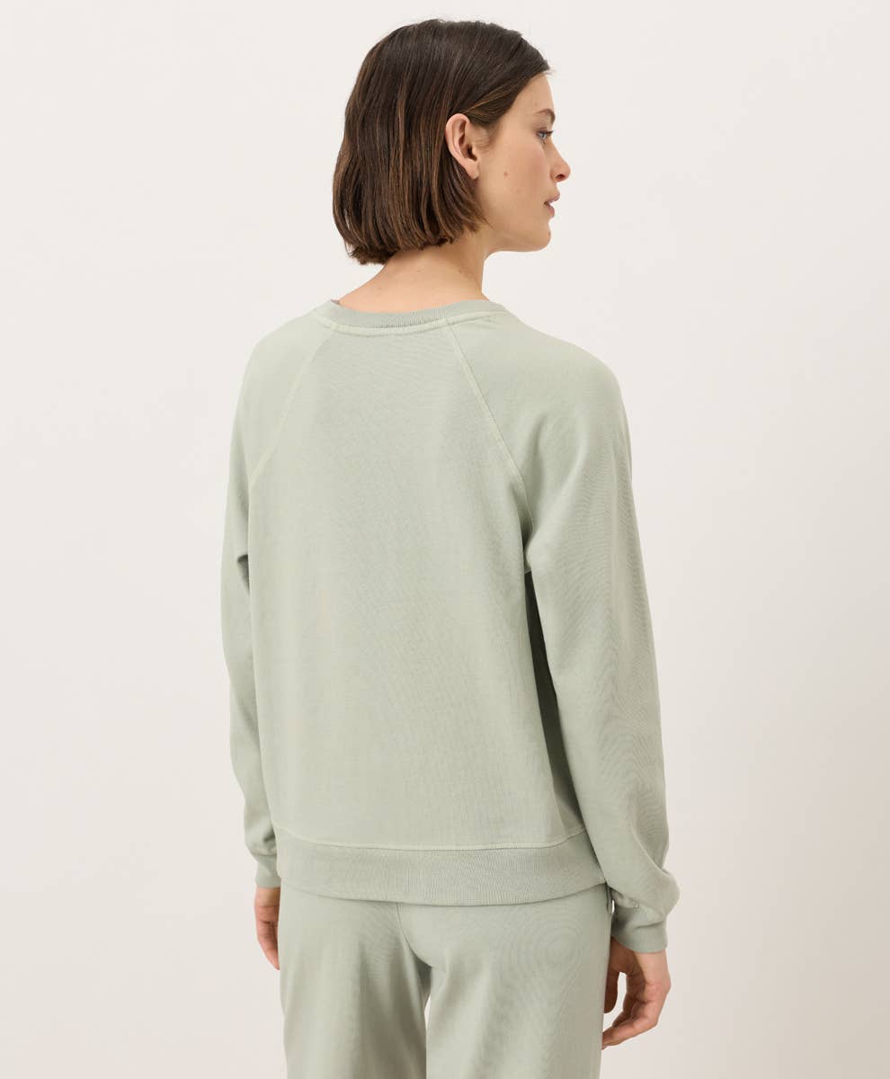 Pact - Women's Weekends Relaxed Raglan Sweatshirt: Washed Seagrass / Small