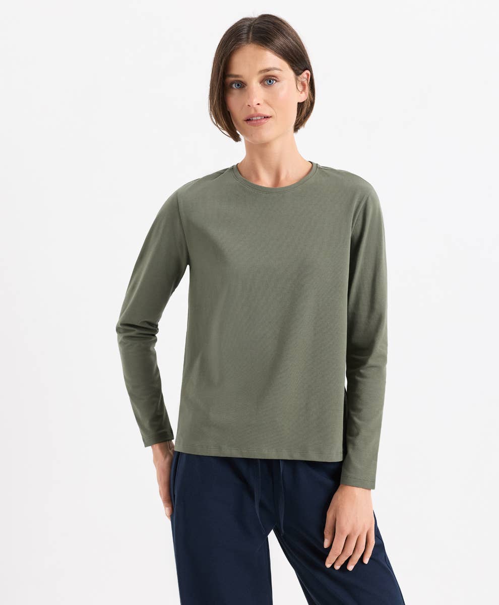 Pact - Women's Luxe Essential Crewneck Long Sleeve Tee