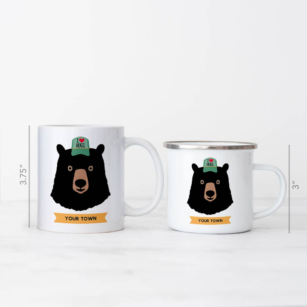 Rock Scissor Paper - Black Bear - New Jersey Enamel Camp Mug