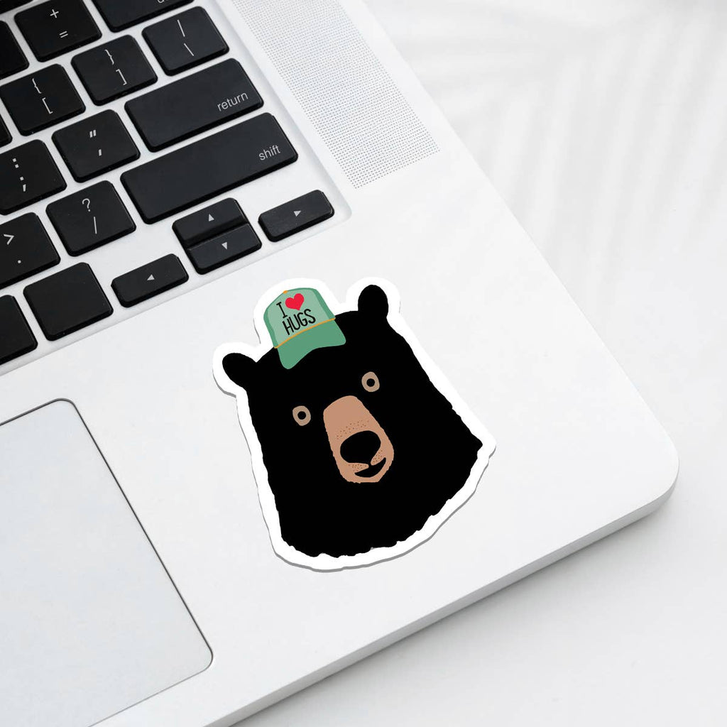 Rock Scissor Paper - Black Bear Vinyl Sticker