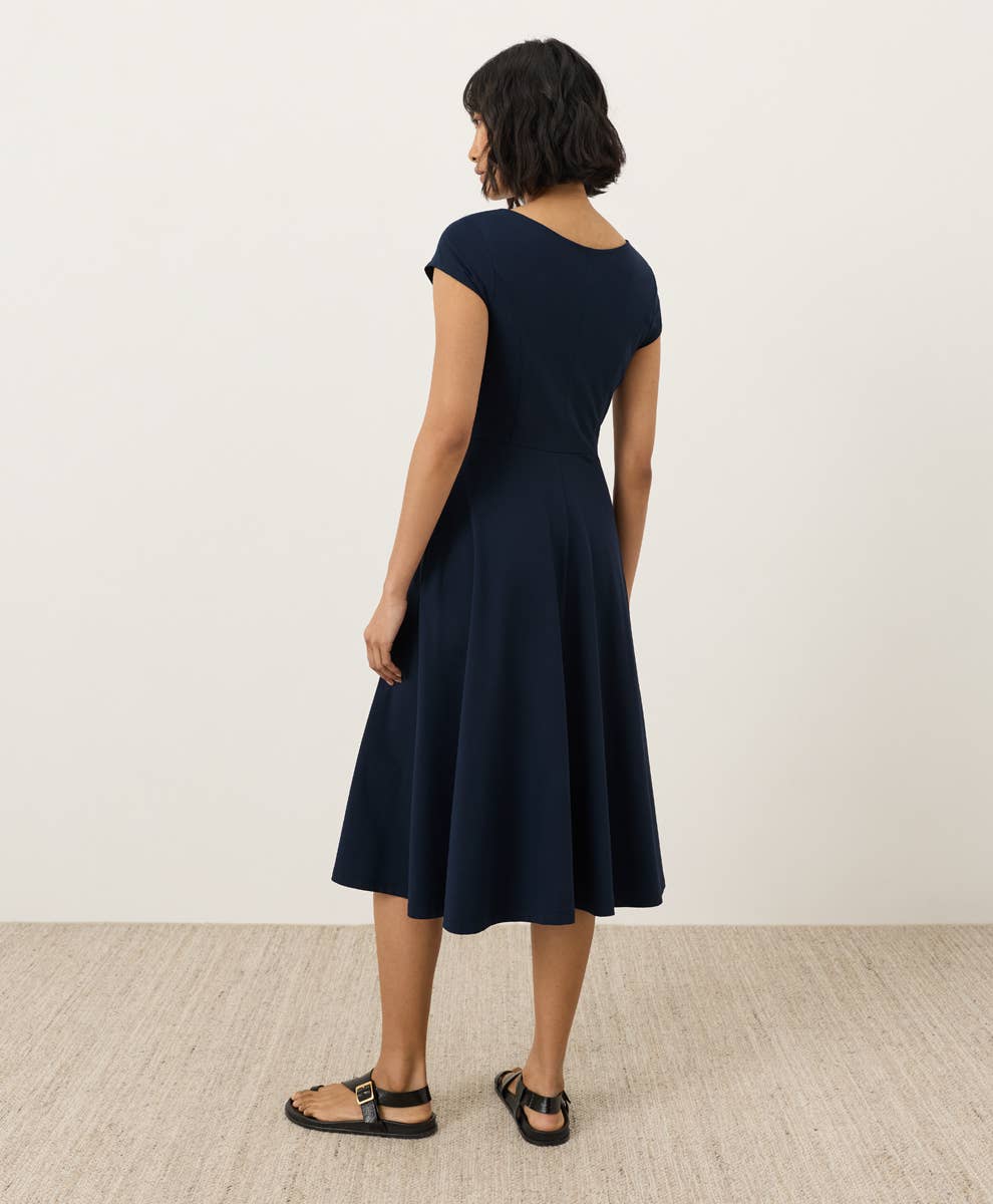 Pact - Women's Fit & Flare Ballet Neck Dress