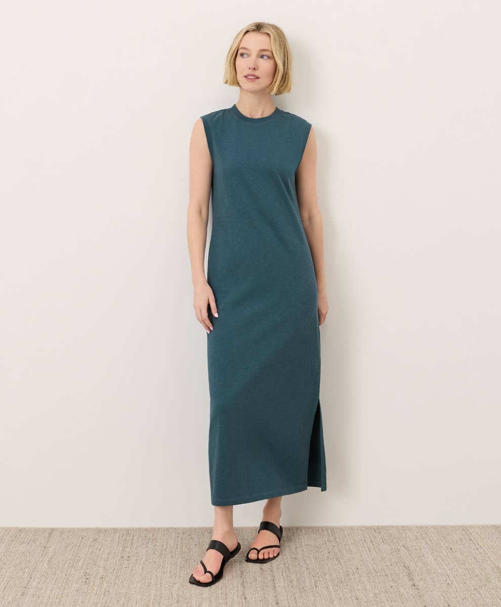 Pact - Women's Soft-Slub Essential Easy Muscle Tee Maxi Dress