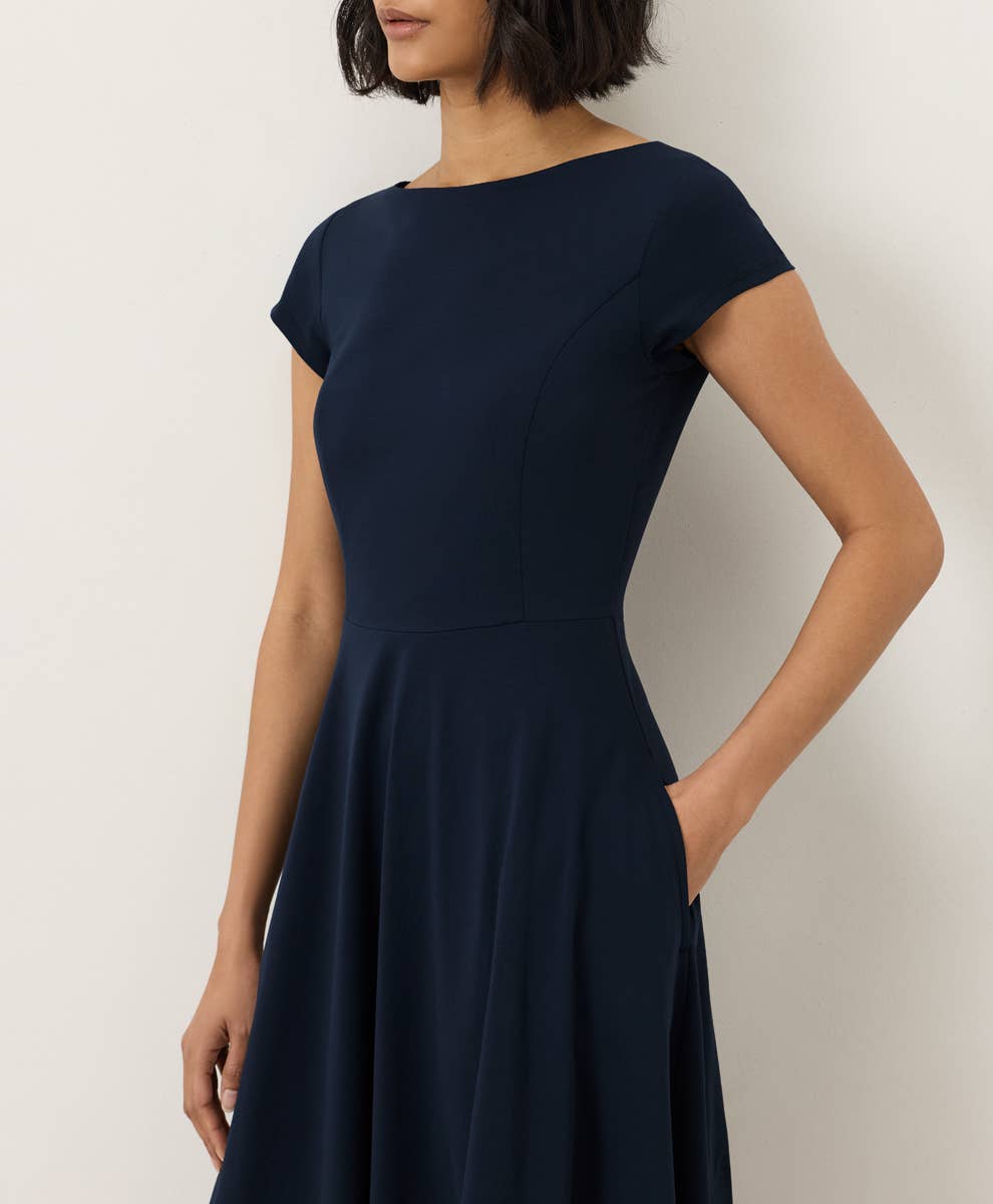 Pact - Women's Fit & Flare Ballet Neck Dress