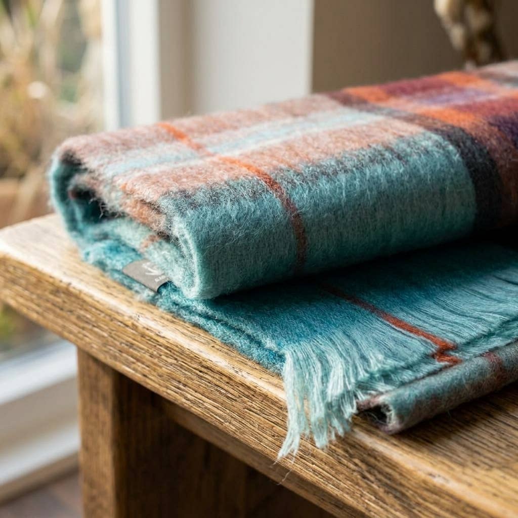 Shupaca Alpaca - Alpaca Tartan Scarf - Mariner