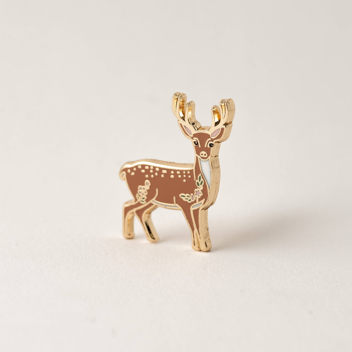 Happily Plants - Deer Pin with Gold Antlers, Nature Gifts