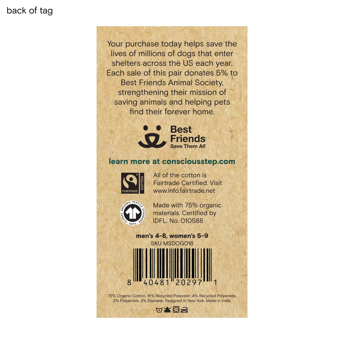 Conscious Step - Socks that Save Dogs | Gray Dogs