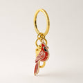 Happily Plants - Red Cardinal Keychain & Bag Charm, Bird Gifts, Holiday Gifts