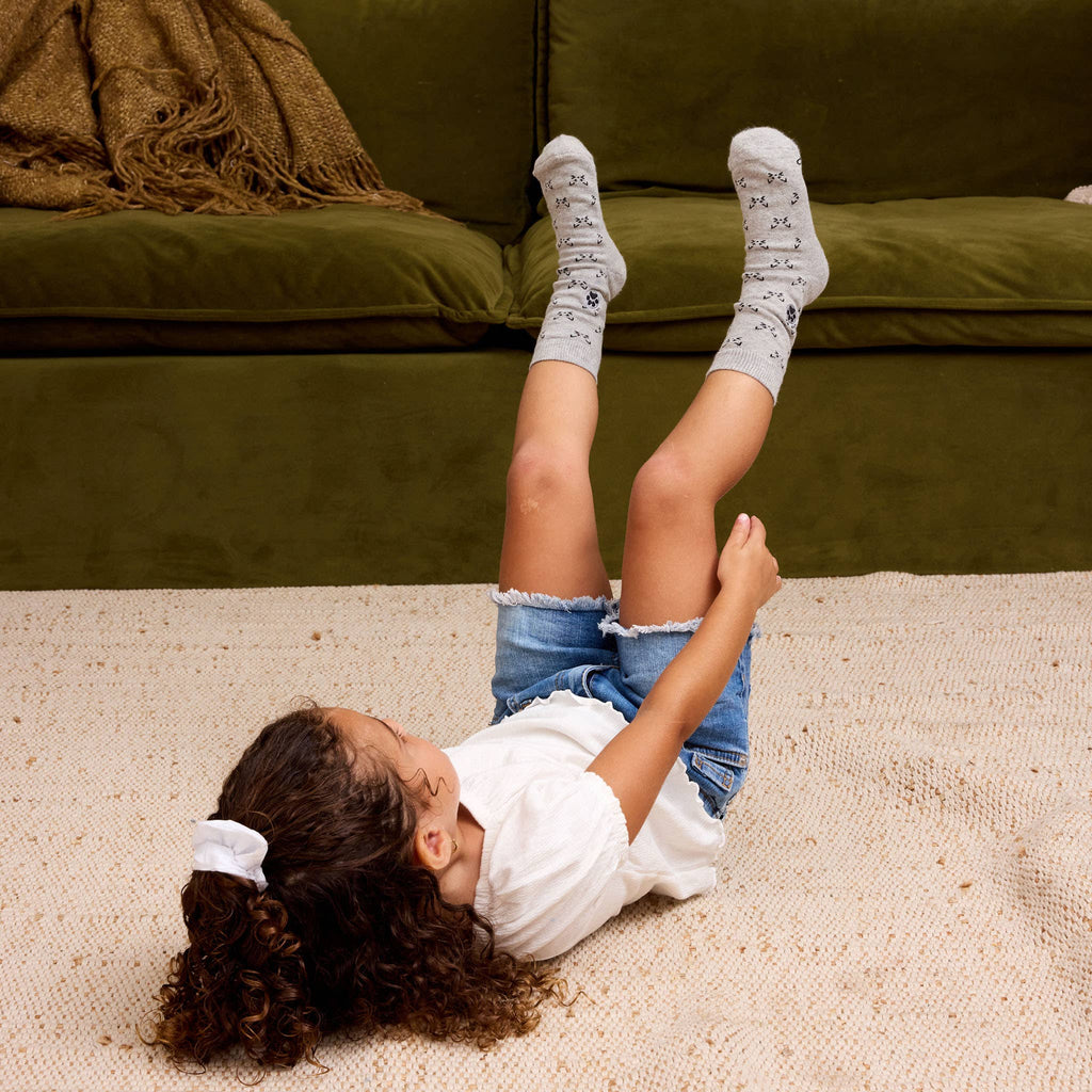 Conscious Step - Kids Socks that Save Cats | Gray - Organic Cotton Kids Socks