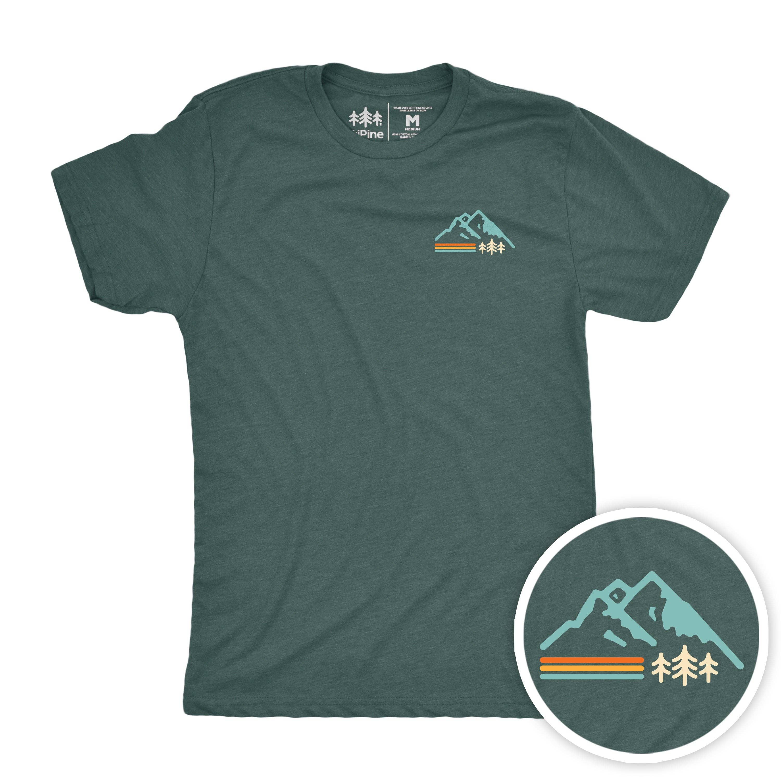 TriPine - Retro Mountain CloudFit Tee