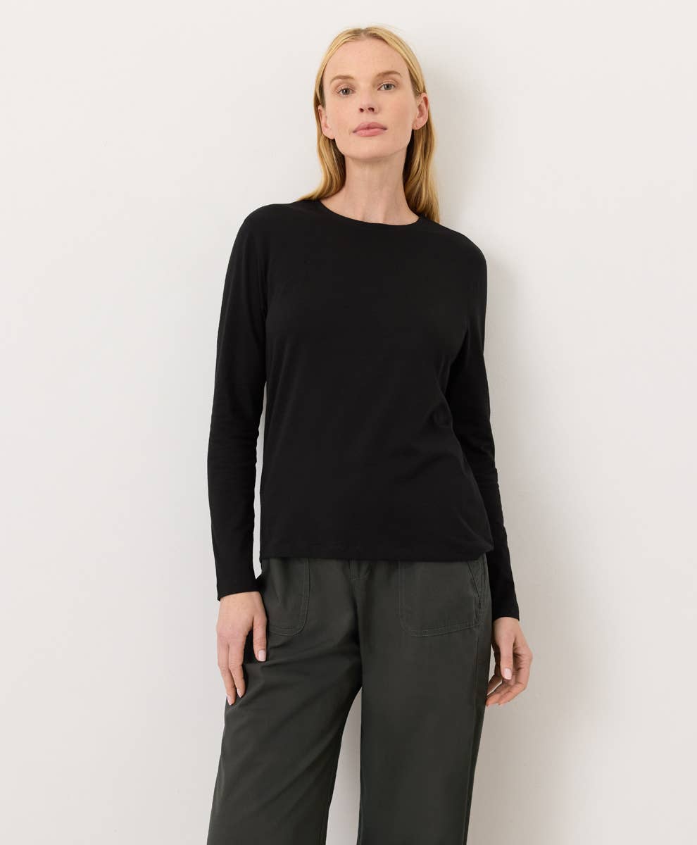 Pact - Women's Luxe Essential Crewneck Long Sleeve Tee