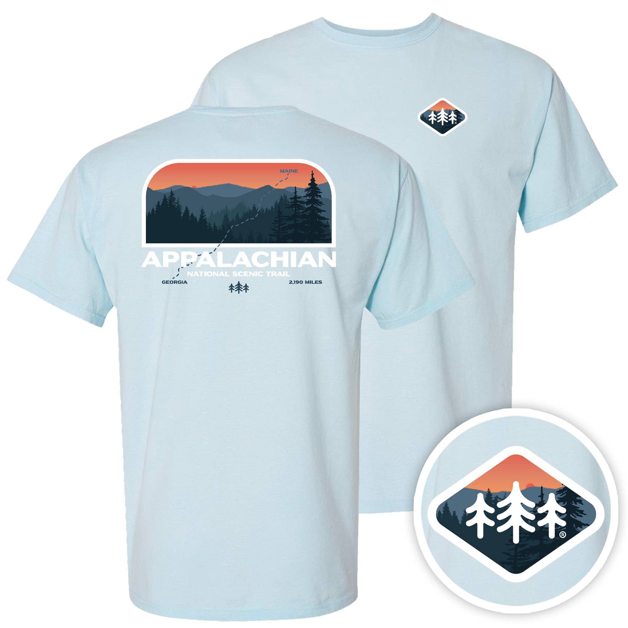 TriPine - Appalachian Trail Garment Dyed Tee