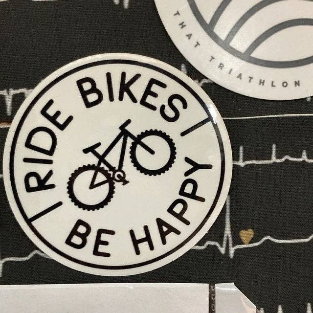 Squatchy - Ride Bikes Be Happy Sticker