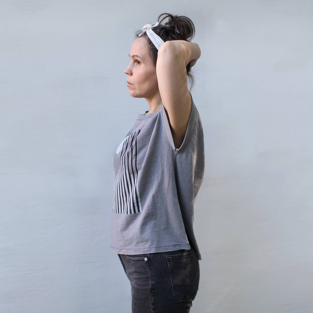 Blackbird Supply Co. - Glacier Geometric Alpine Mountains Loose Fit Boxy Tee