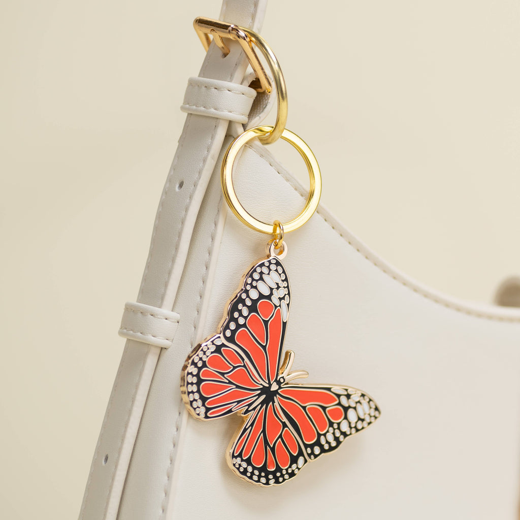 Happily Plants - Monarch Butterfly Keychain & Bag Charm, Butterfly Gifts