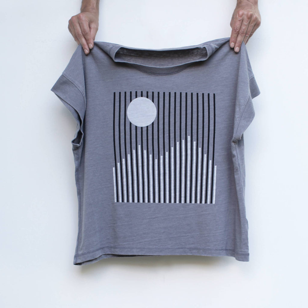 Blackbird Supply Co. - Glacier Geometric Alpine Mountains Loose Fit Boxy Tee