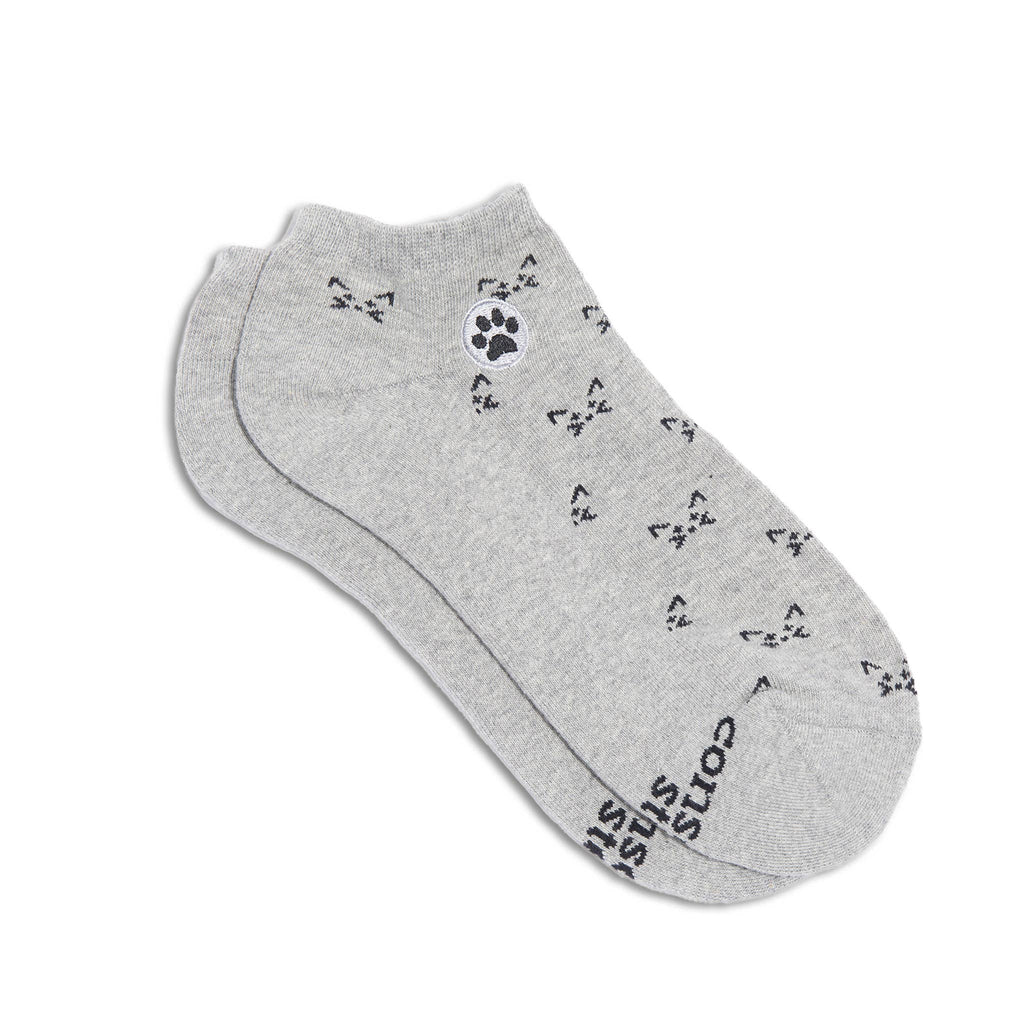 Conscious Step - Ankle Socks that Save Cats | Gray