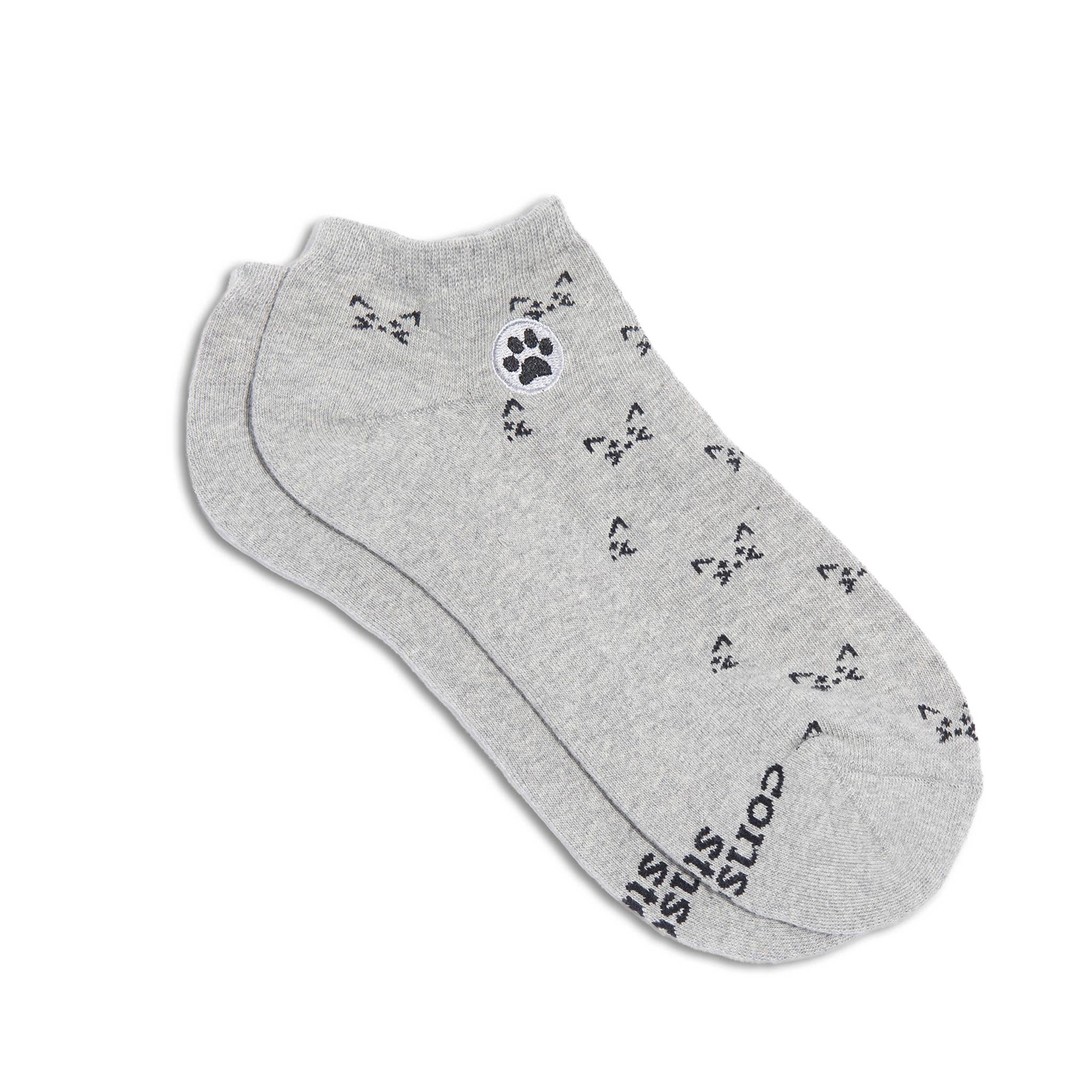 Conscious Step - Ankle Socks that Save Cats | Gray