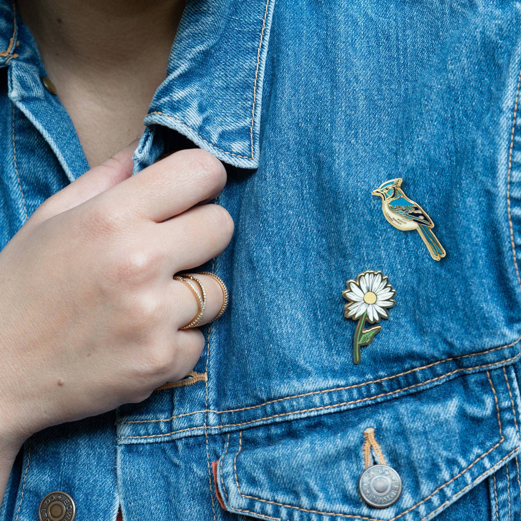 Happily Plants - Blue Jay Pin, Bird & Wildlife Gifts