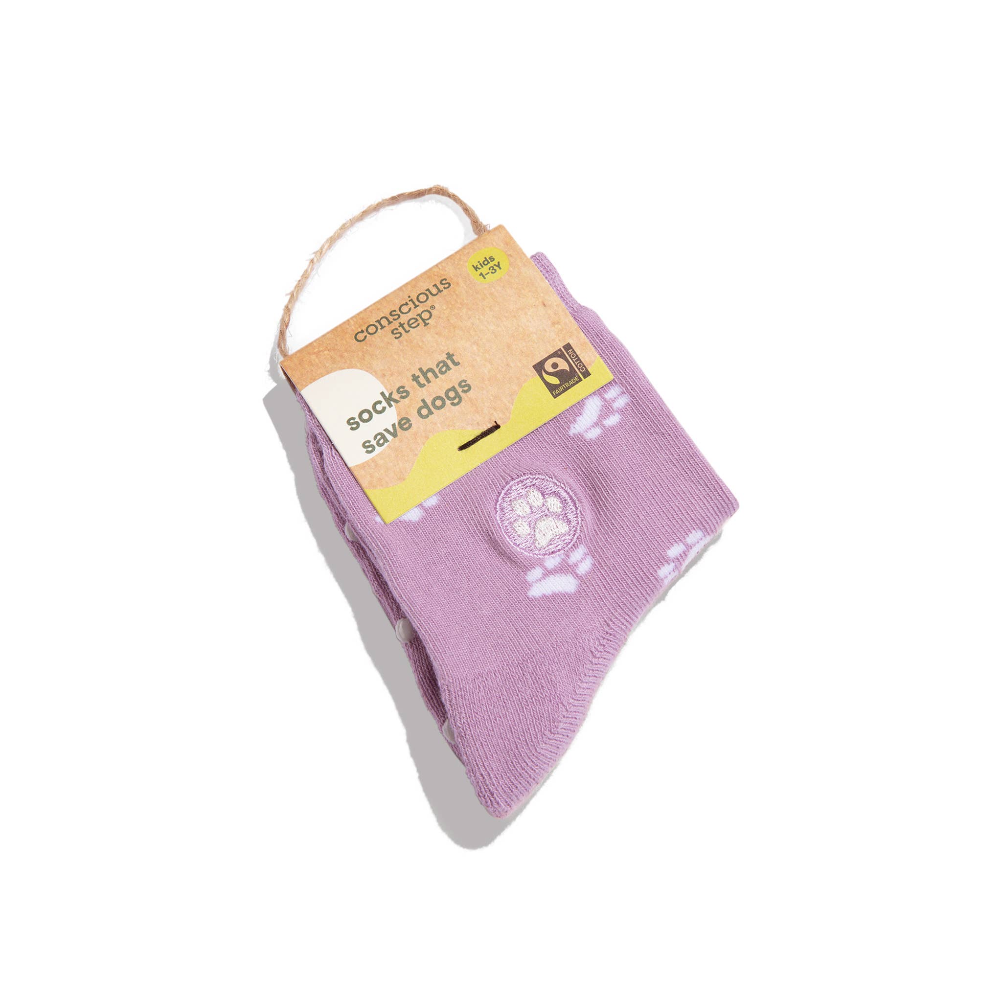 Conscious Step - Kids Socks that Save Dogs | Paw Prints - Organic Cotton