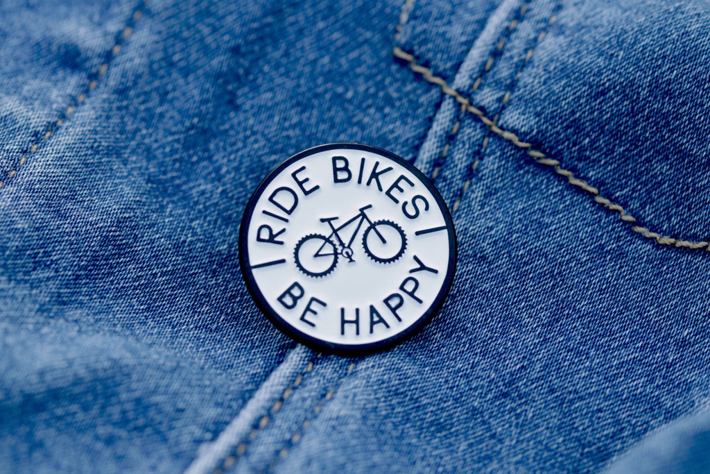 Squatchy - Enamel Pin, Ride Bikes Be Happy  | Collectible Lapel Pin