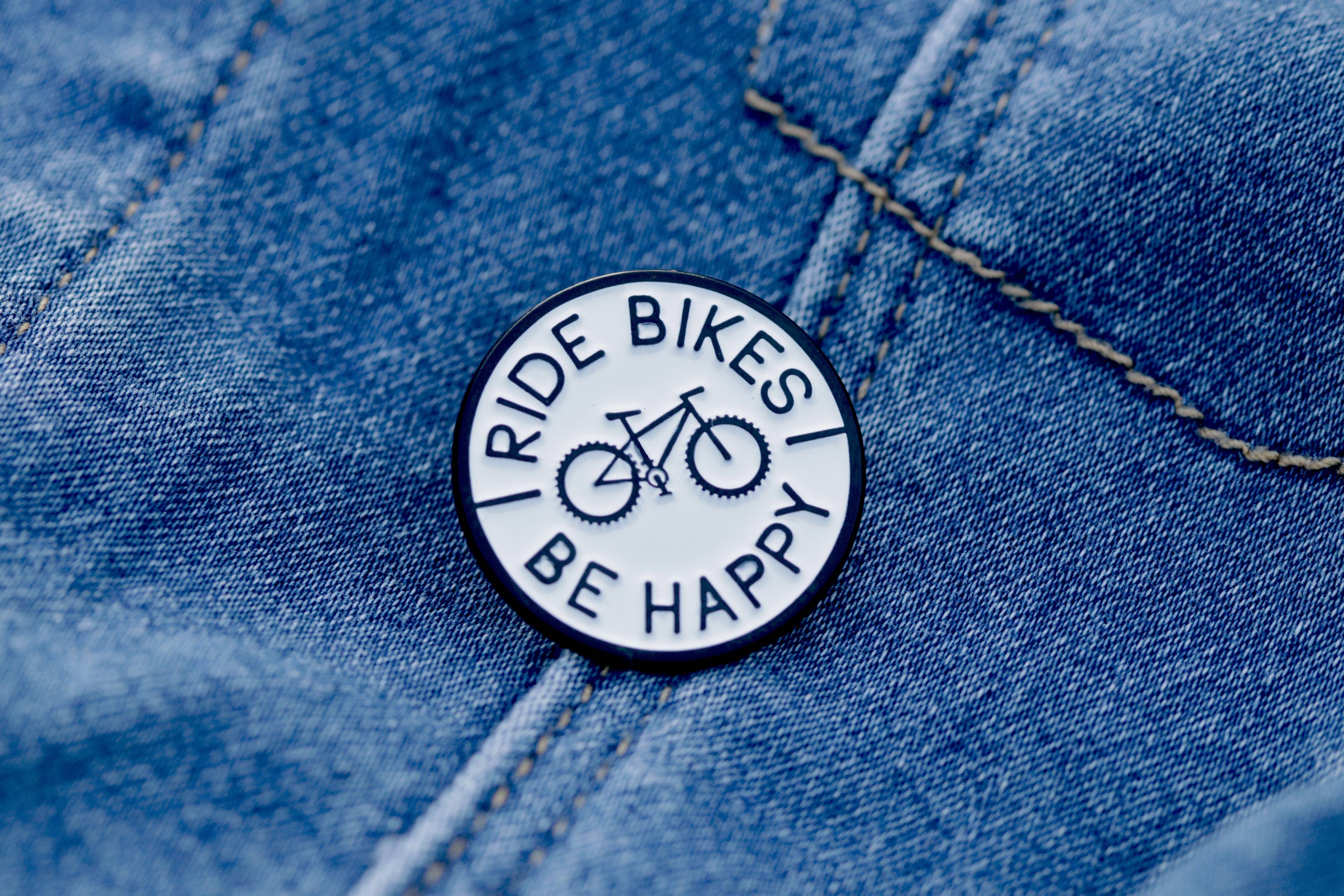 Squatchy - Enamel Pin, Ride Bikes Be Happy  | Collectible Lapel Pin