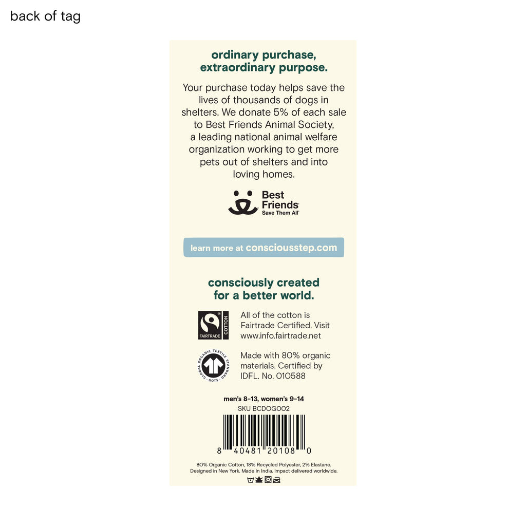 Conscious Step - Comfort Crew Socks that Save Dogs | Set of 3