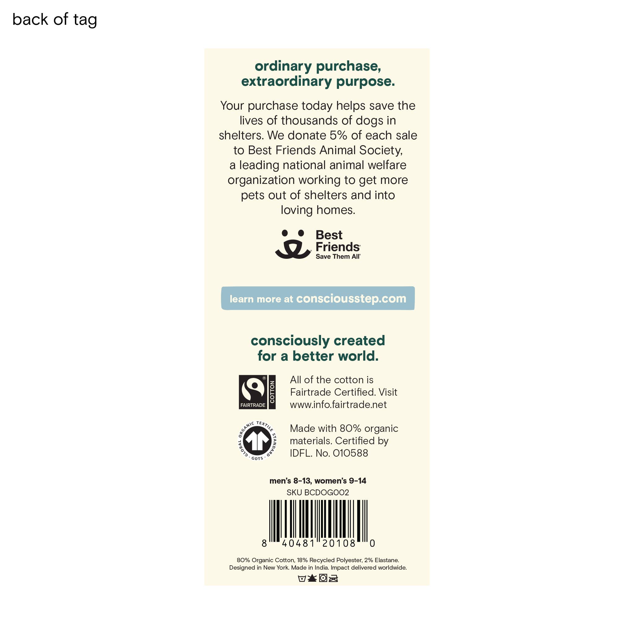 Conscious Step - Comfort Crew Socks that Save Dogs | Set of 3