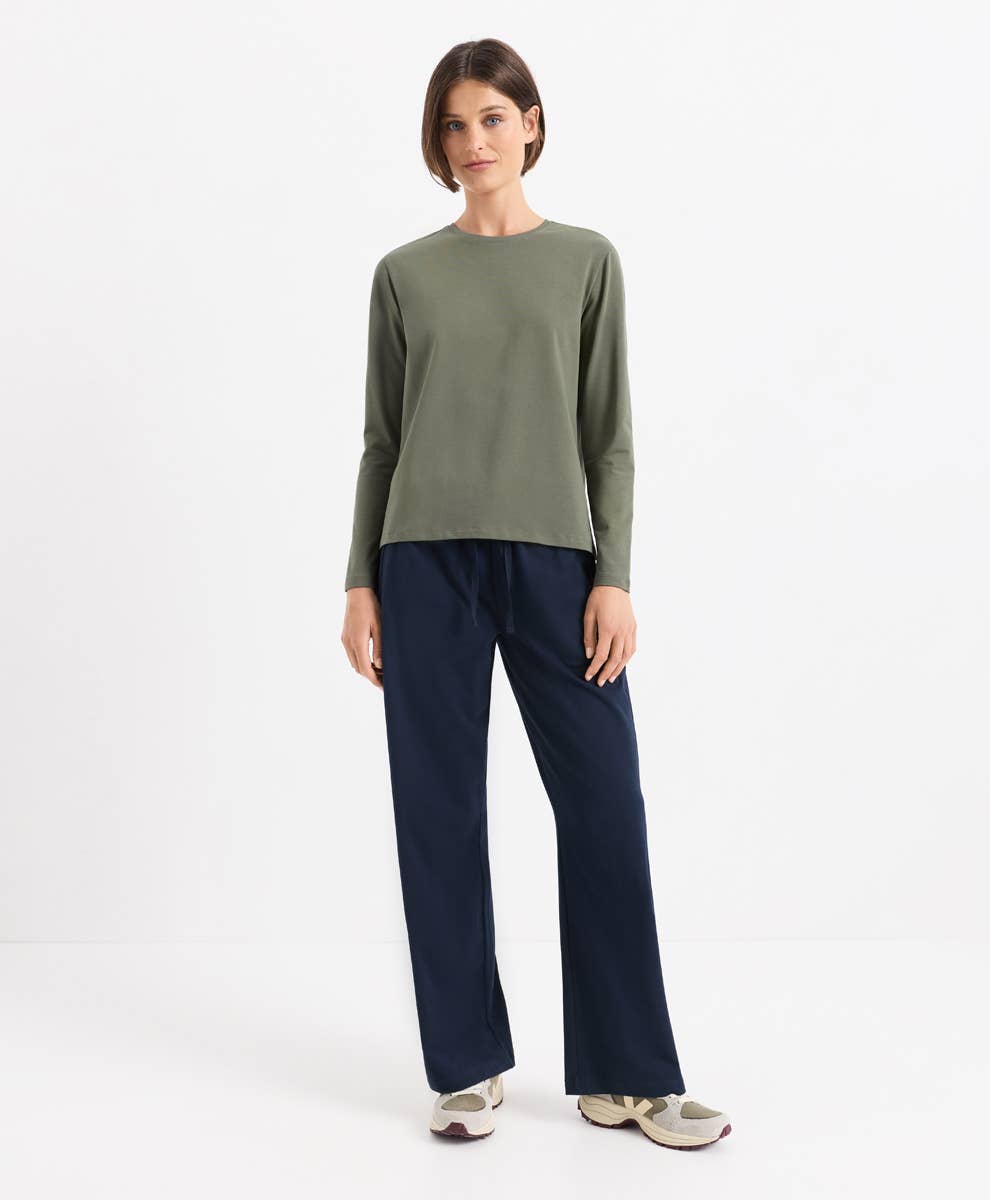 Pact - Women's Luxe Essential Crewneck Long Sleeve Tee