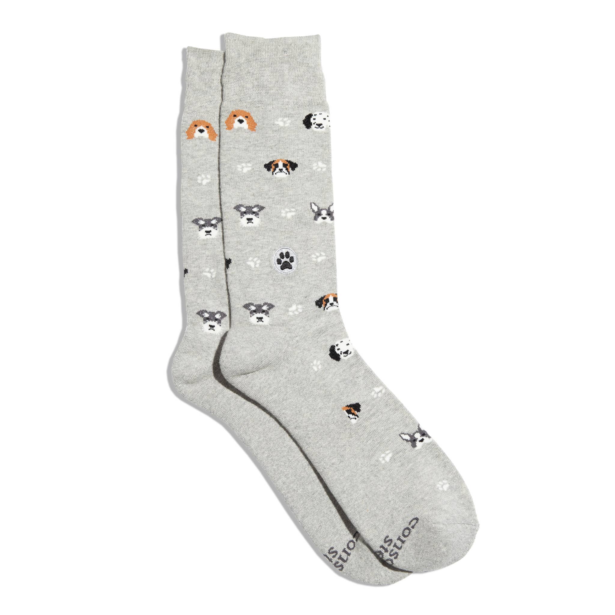 Conscious Step - Socks that Save Dogs | Gray Dogs