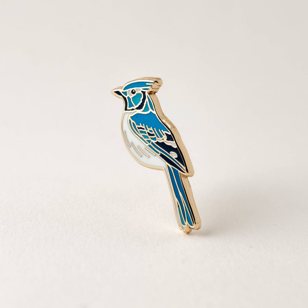 Happily Plants - Blue Jay Pin, Bird & Wildlife Gifts