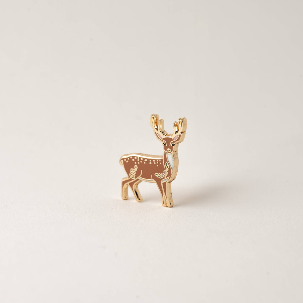 Happily Plants - Deer Pin with Gold Antlers, Nature Gifts