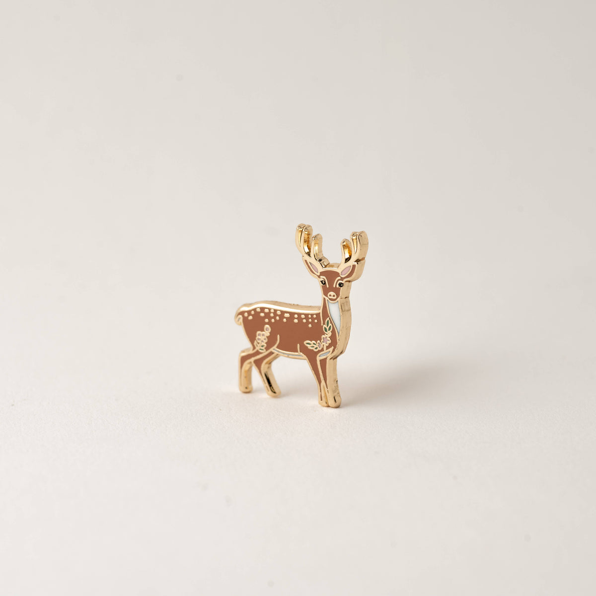 Happily Plants - Deer Pin with Gold Antlers, Nature Gifts