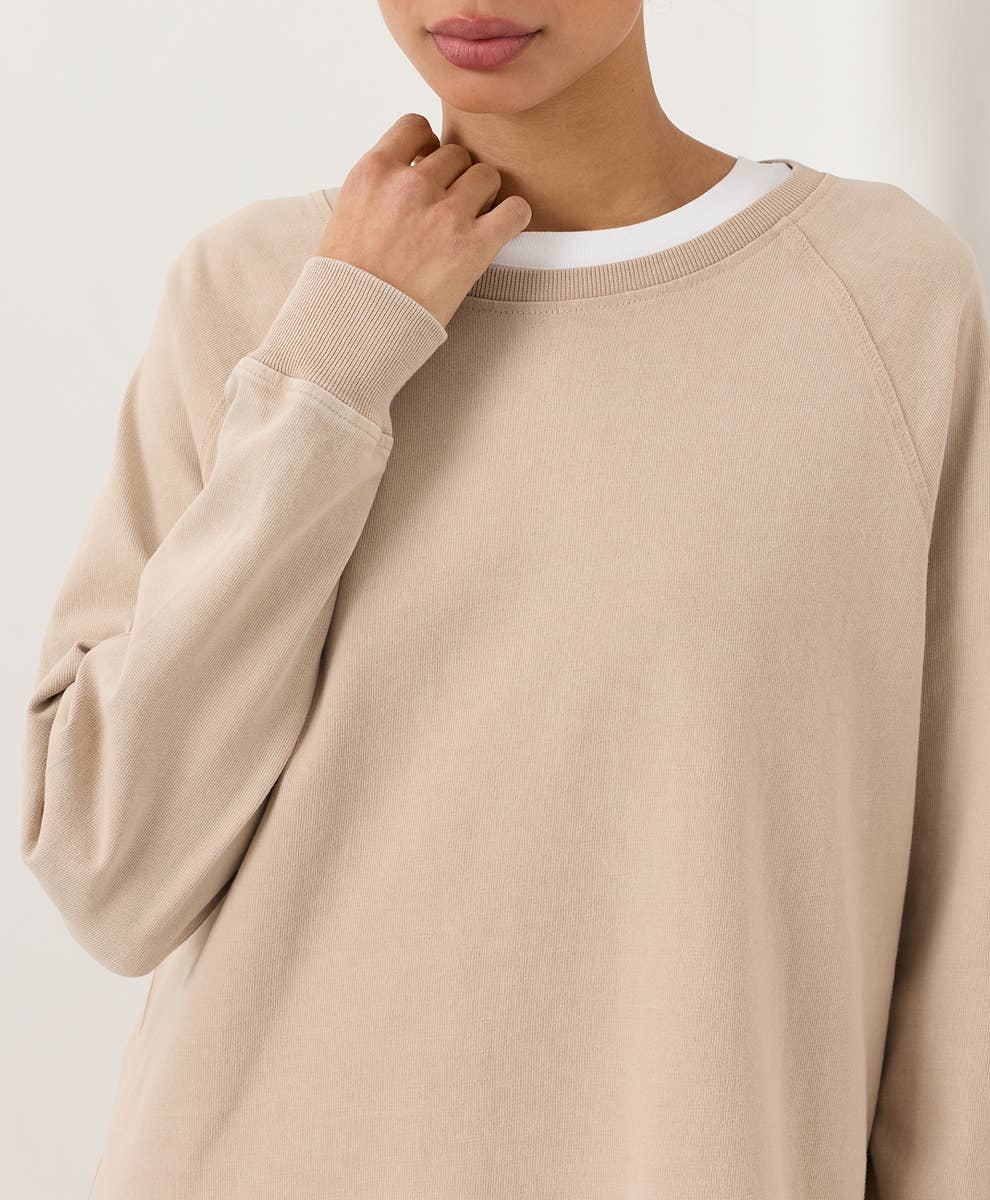 Pact - Women's Weekends Relaxed Raglan Sweatshirt