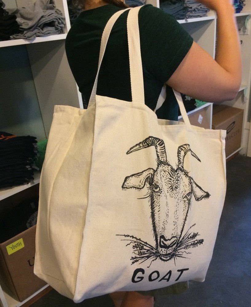 Slow Loris - Goat Tote Large Natural Canvas Tote