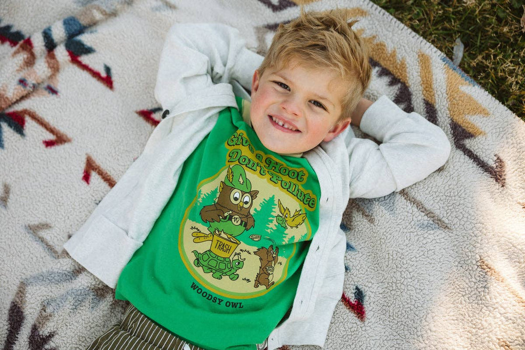 The Landmark Project - Woodsy Owl and Friends Youth Short Sleeve Ringer Tee