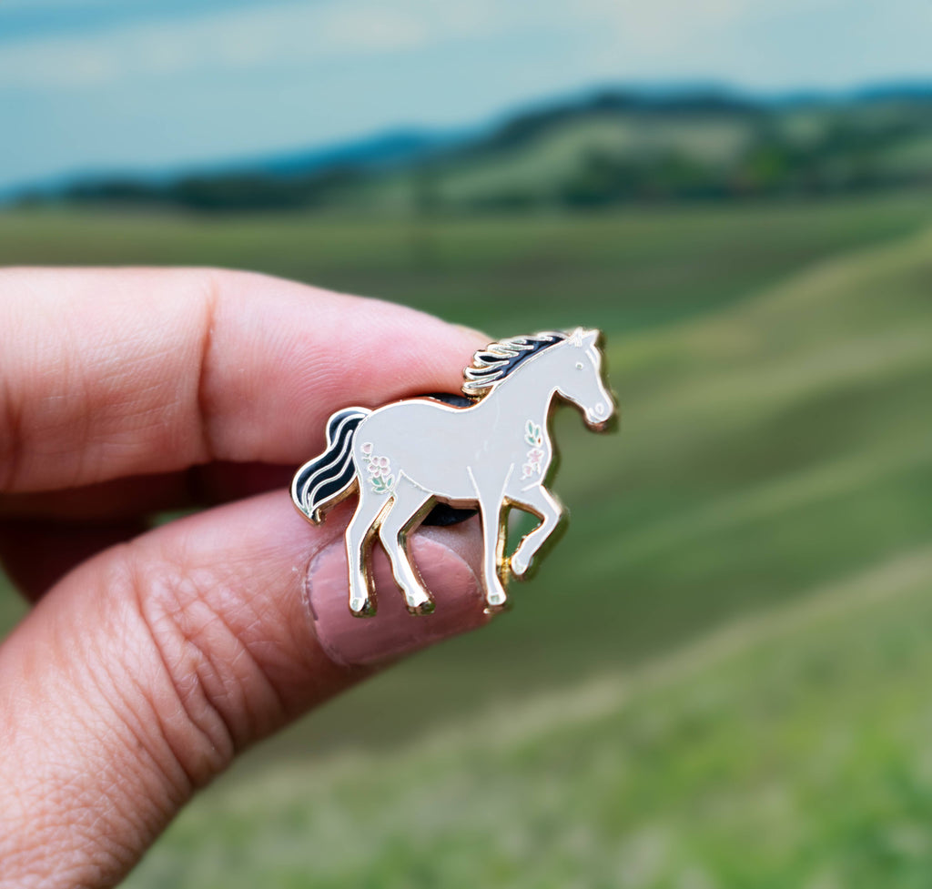 Happily Plants - Horse Pin, Horse Gifts, Cowgirl accessories