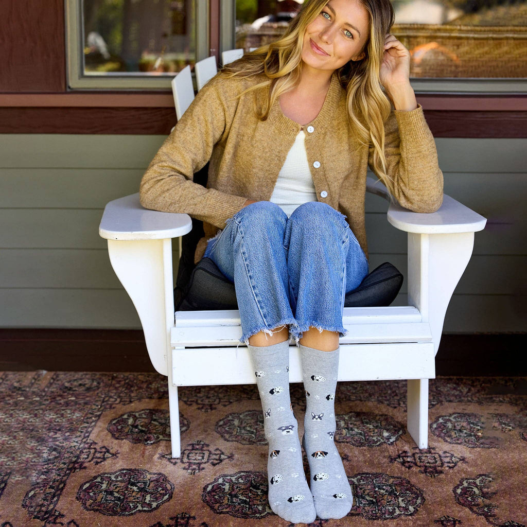 Conscious Step - Socks that Save Dogs | Gray Dogs
