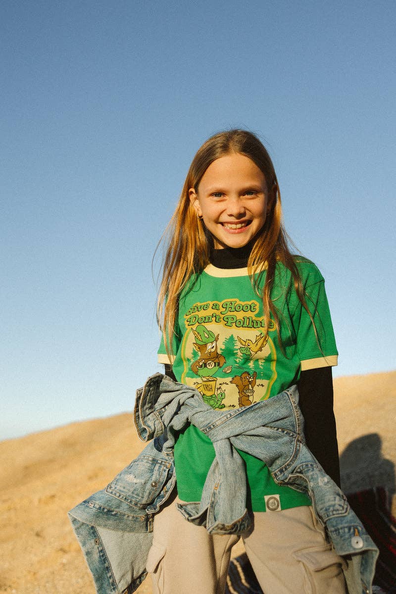 The Landmark Project - Woodsy Owl and Friends Youth Short Sleeve Ringer Tee