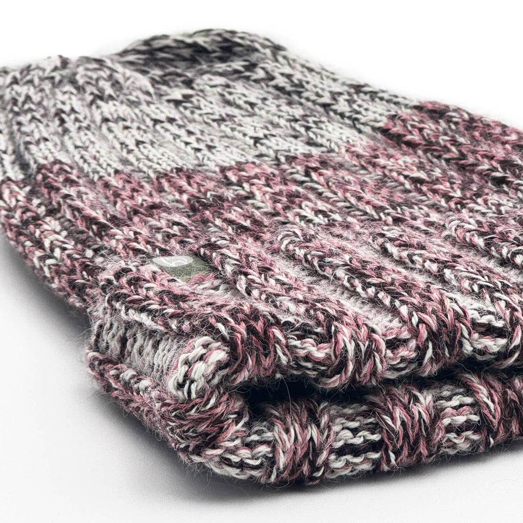 Shupaca Alpaca - Alpaca Beanie Hat - Accordion - Black Cherry