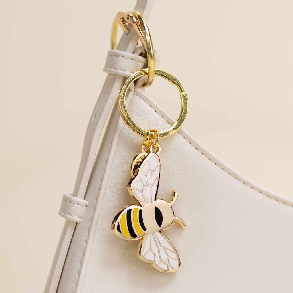 Happily Plants - Honey Bee Keychain & Bag Charm, Nature Gifts