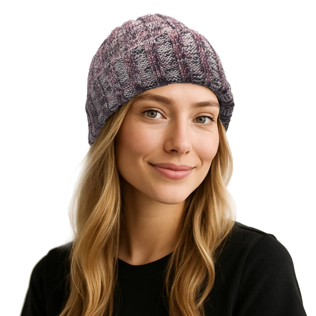 Shupaca Alpaca - Alpaca Beanie Hat - Accordion - Black Cherry