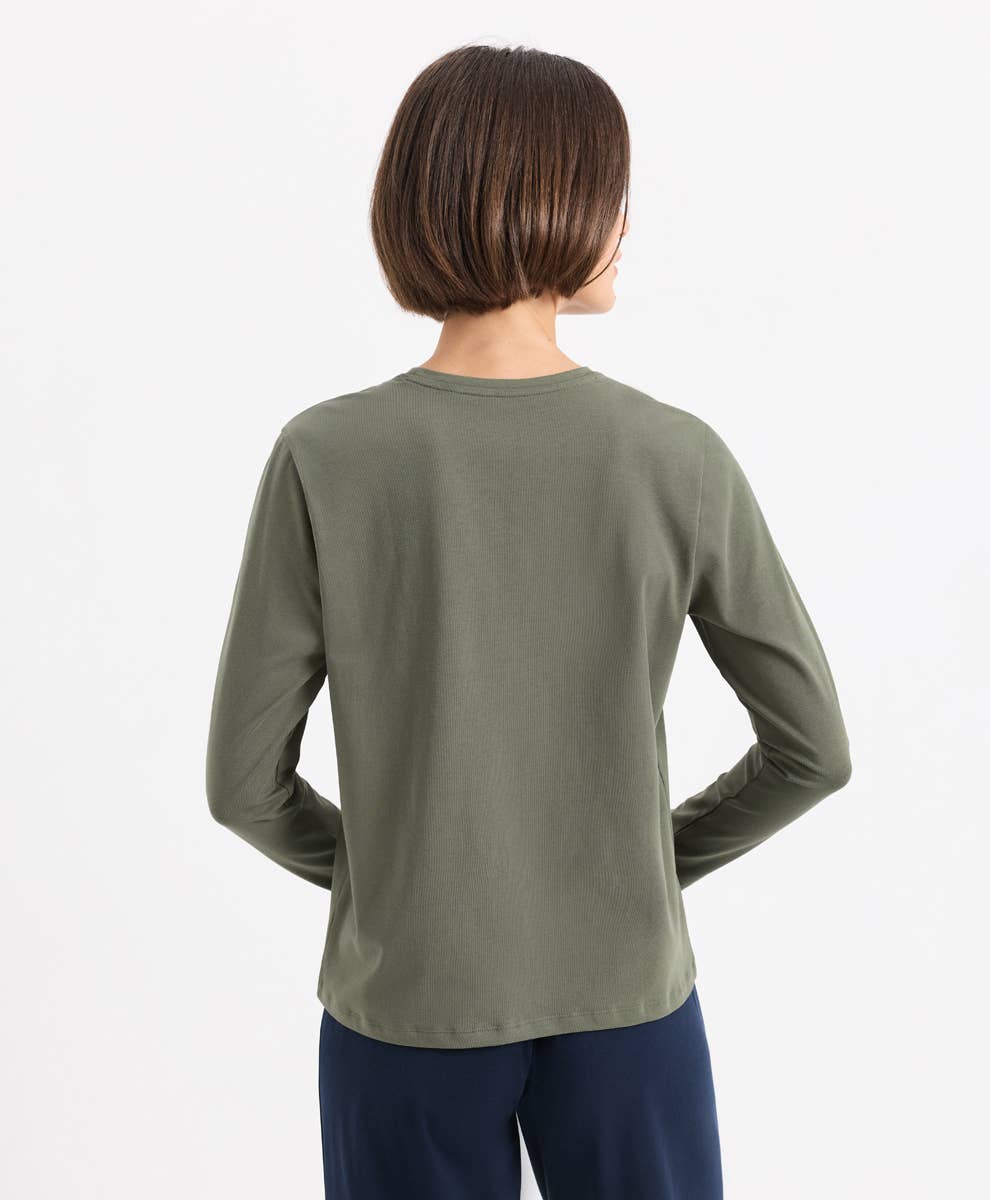 Pact - Women's Luxe Essential Crewneck Long Sleeve Tee