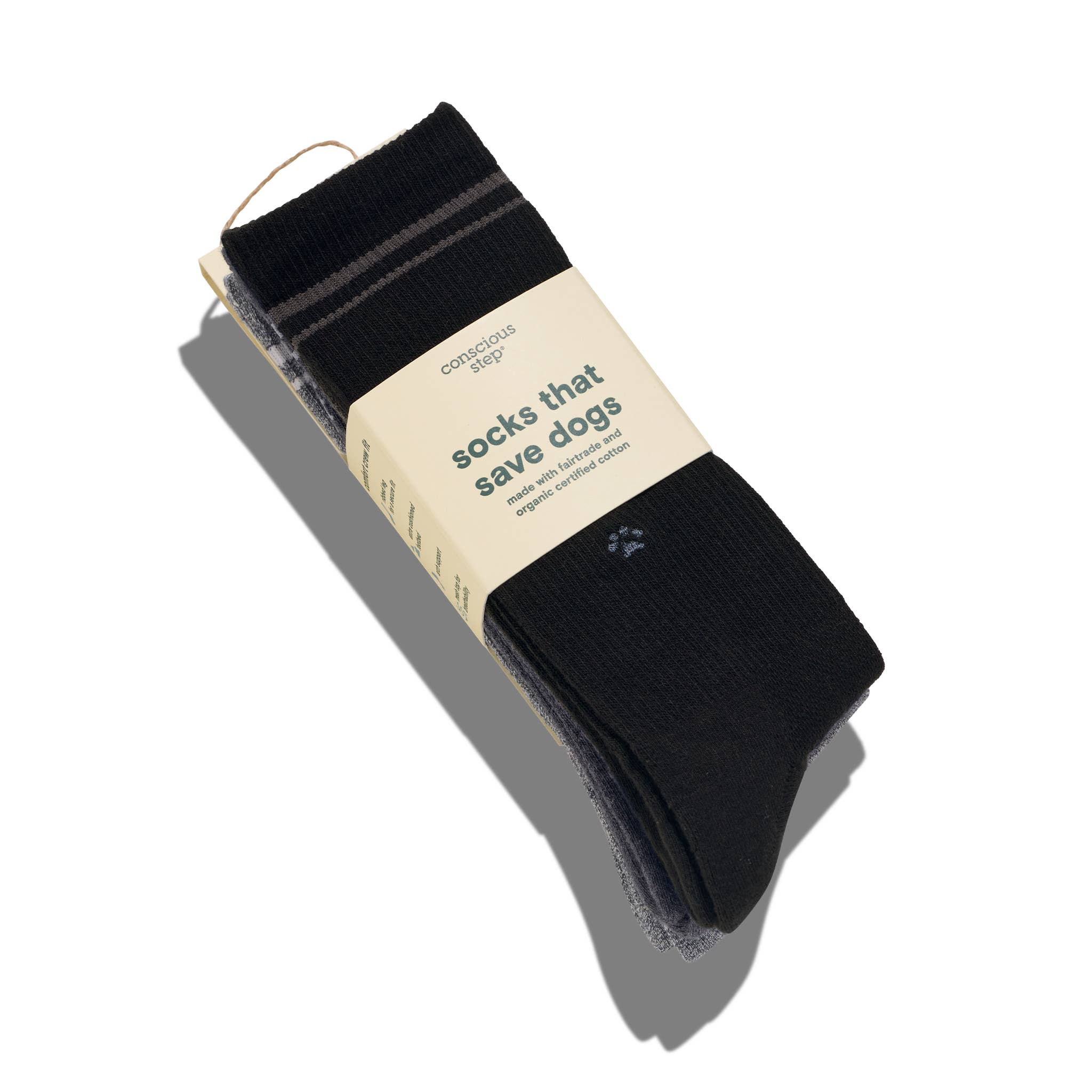 Conscious Step - Comfort Crew Socks that Save Dogs | Set of 3