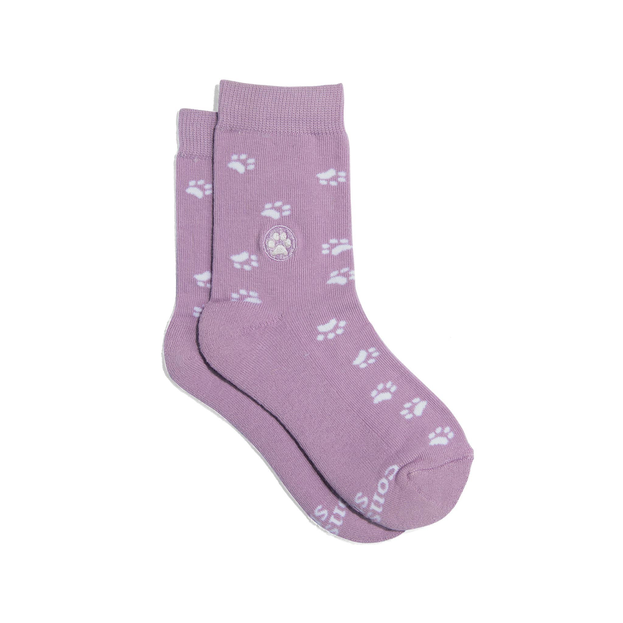 Conscious Step - Kids Socks that Save Dogs | Paw Prints - Organic Cotton