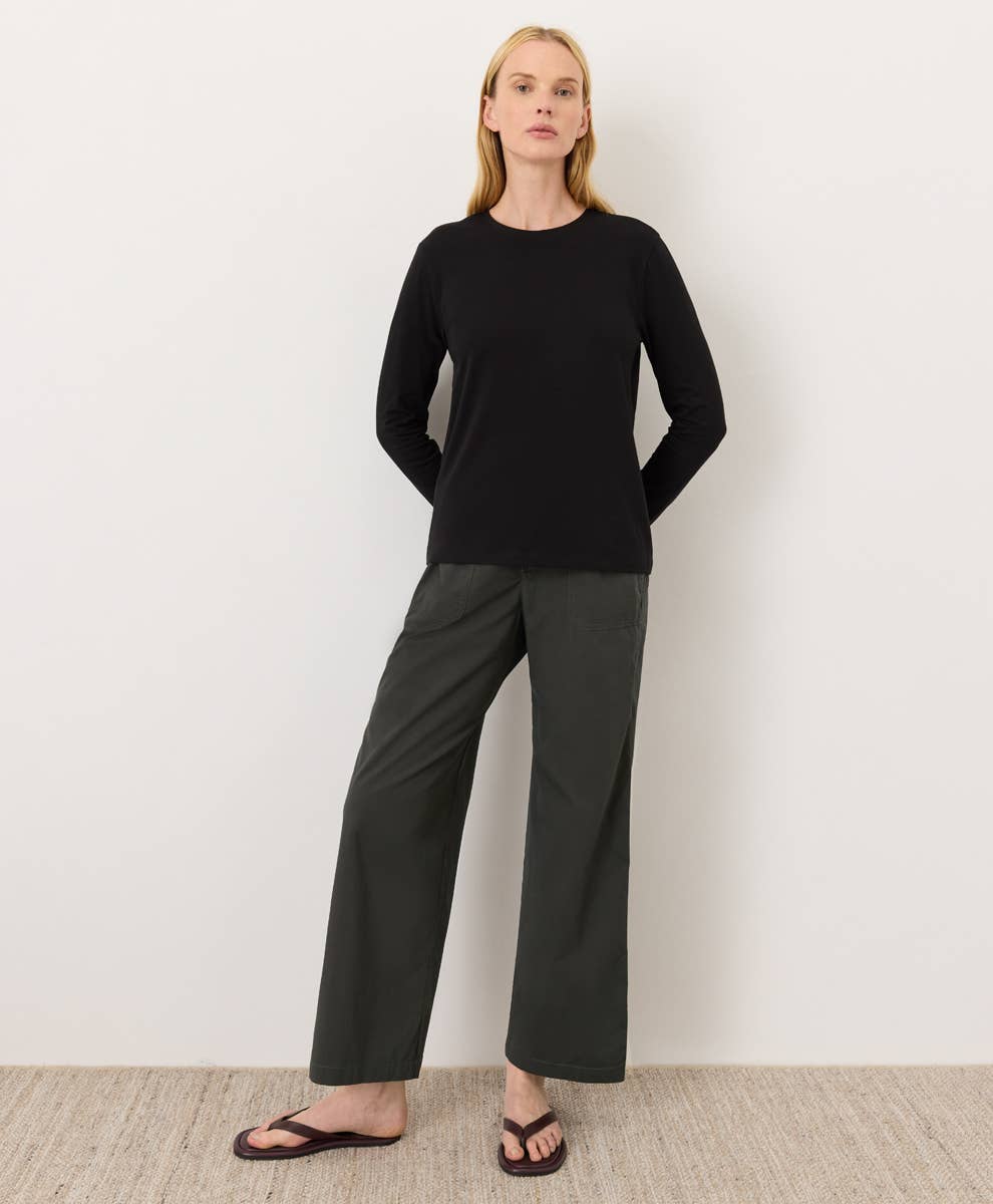 Pact - Women's Luxe Essential Crewneck Long Sleeve Tee