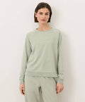 Pact - Women's Weekends Relaxed Raglan Sweatshirt: Washed Seagrass / Small