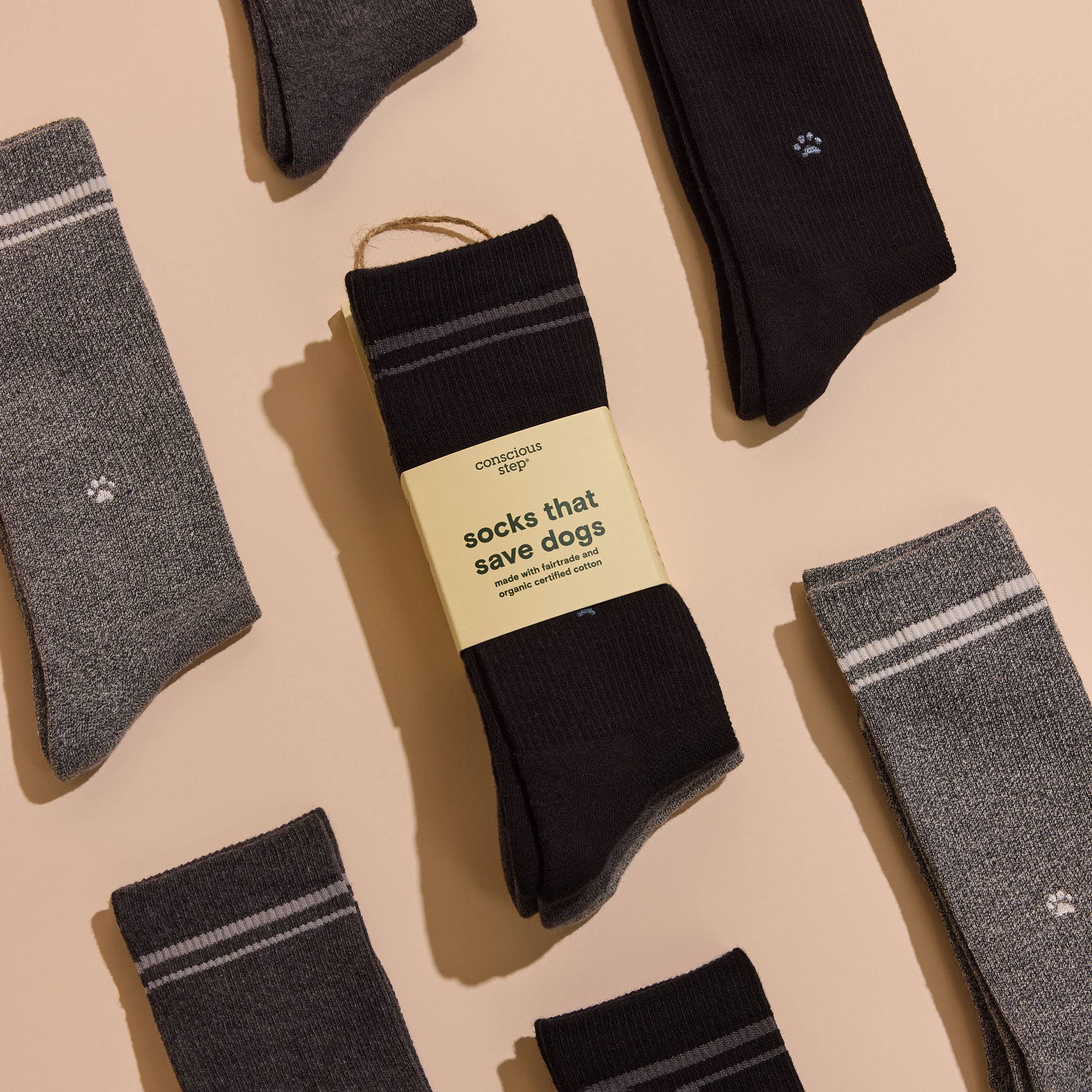 Conscious Step - Comfort Crew Socks that Save Dogs | Set of 3